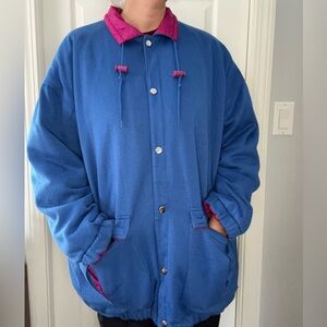 Vintage Reversible Blue and Pink Women's Jacket